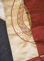 Load image into Gallery viewer, Bangladeshi hand embroidary raw silk saree
