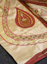 Load image into Gallery viewer, Bangladeshi hand embroidary raw silk saree
