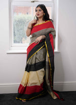 Load image into Gallery viewer, Semi Silk Saree in trio colour combo
