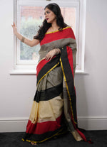 Load image into Gallery viewer, Semi Silk Saree in trio colour combo
