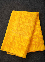 Taat saree in Bashonti color
