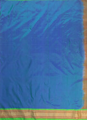 Peacock blue with Paithani Border