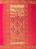 Load image into Gallery viewer, Benarasi Silk Saree in fuchia pink with Paithani Border and Pallu
