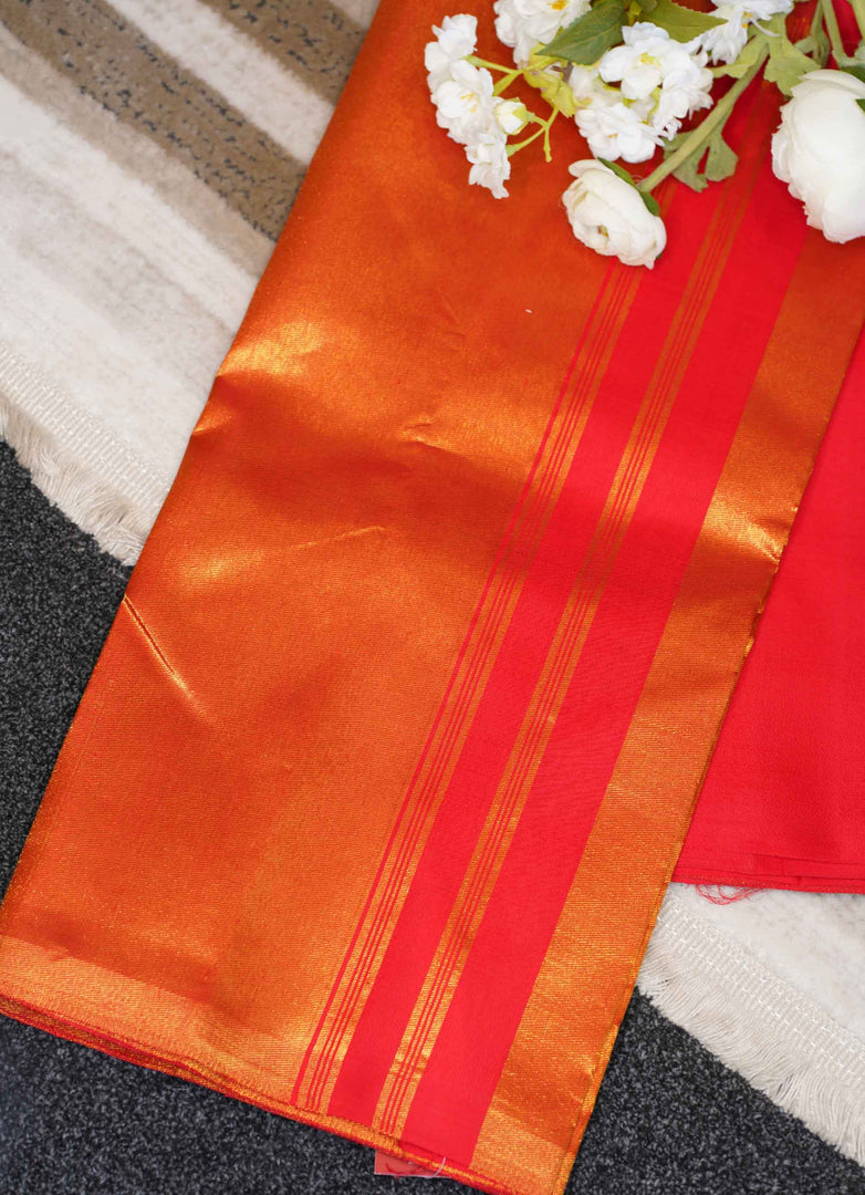 Red pure silk kanjipuram saree