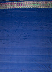 Panchompoli ikat saree in blue and green combo