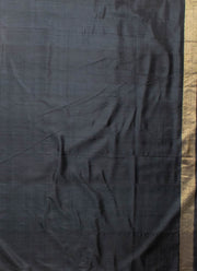 Ikat silk Black and white saree