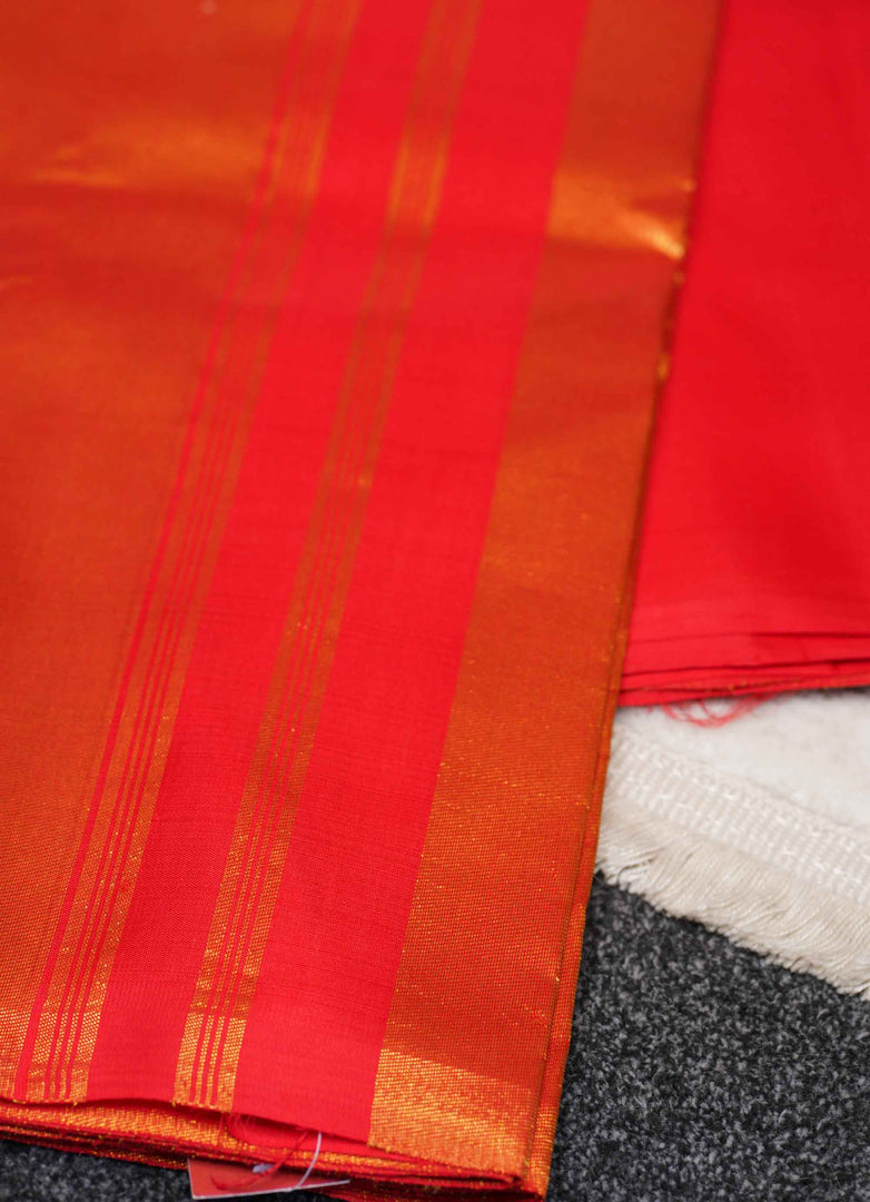 Red pure silk kanjipuram saree