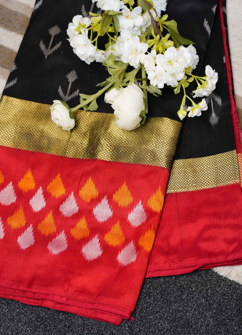 Ikkat silk saree