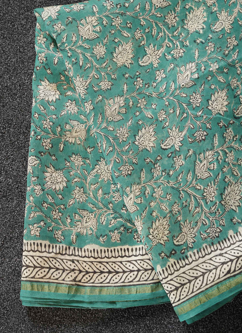 Light Green Printed Saree