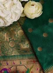 Banarasi silk saree with pythani border