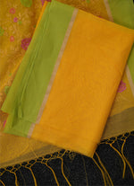Load image into Gallery viewer, Banarasi embroidery half silk saree
