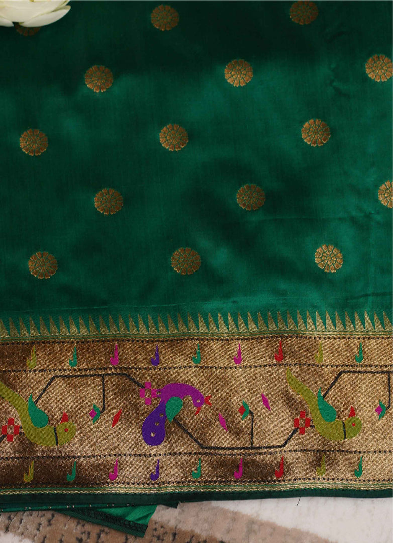 Banarasi silk saree with pythani border