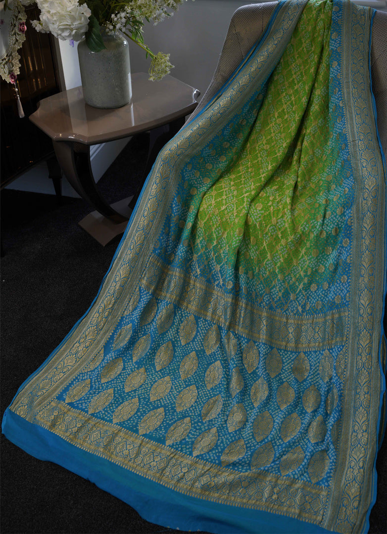 Bandhani Khaddi Georgette saree