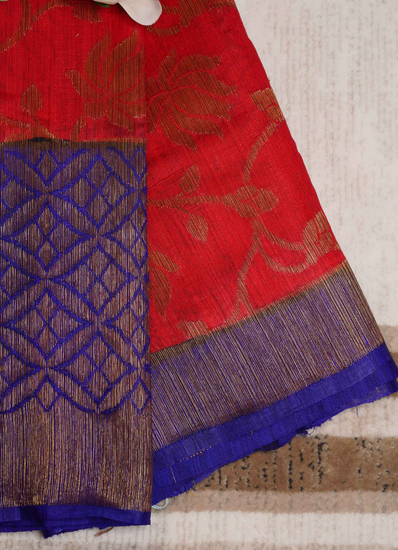 Dupion silk saree