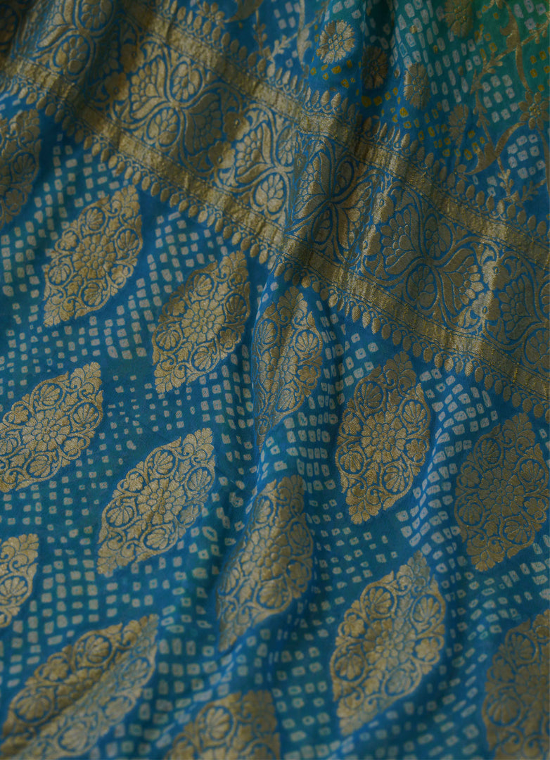 Bandhani Khaddi Georgette saree