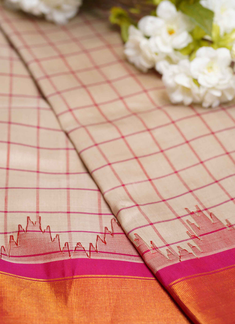 Chequerd Gadwal silk saree