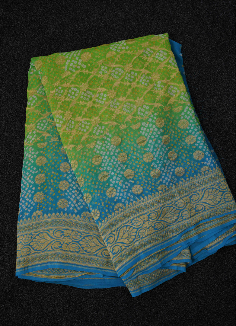 Bandhani Khaddi Georgette saree