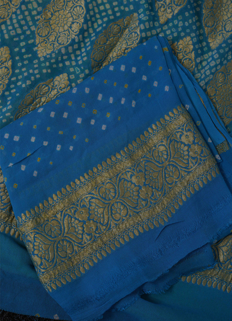 Bandhani Khaddi Georgette saree