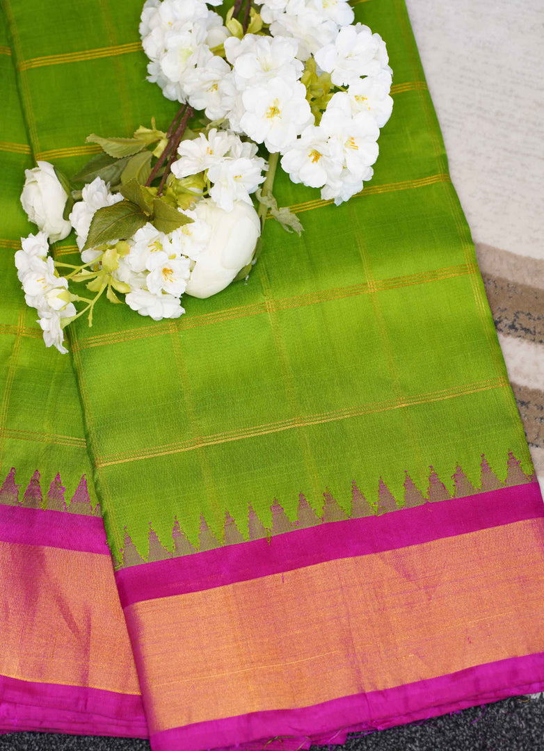 Chequerd Gadwal silk saree