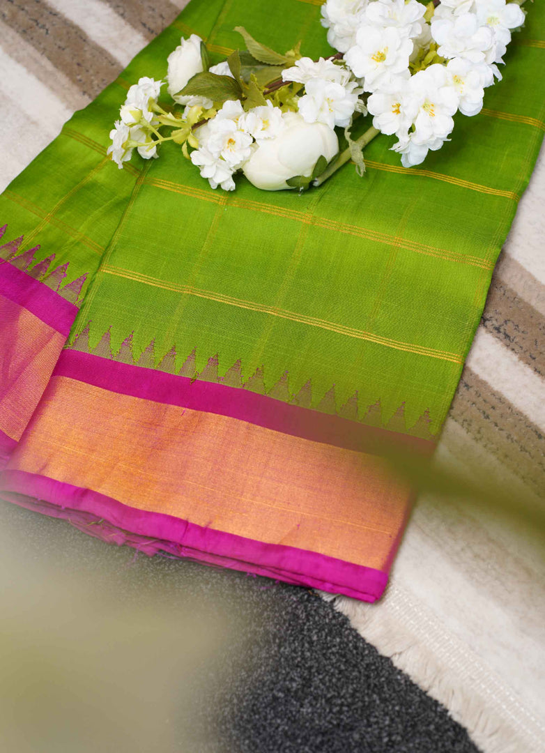 Chequerd Gadwal silk saree