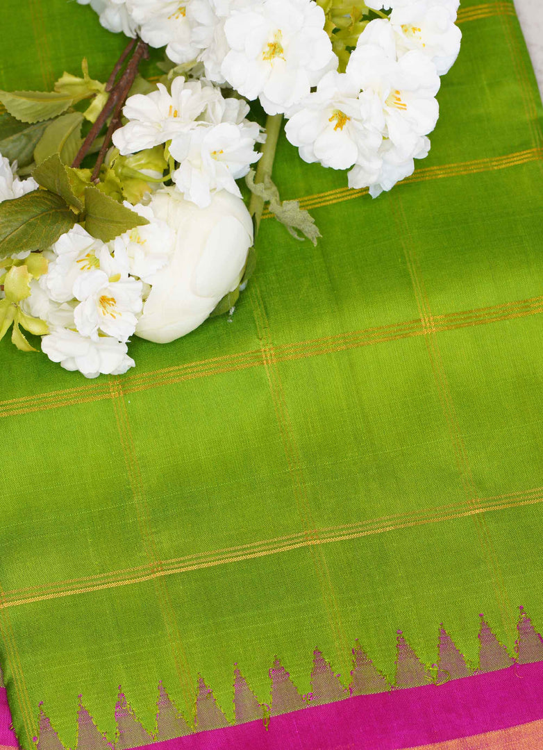 Chequerd Gadwal silk saree