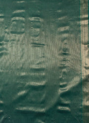 Panchompali Ikat silk saree in drak green