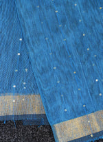 Load image into Gallery viewer, Blue Raw silk saree
