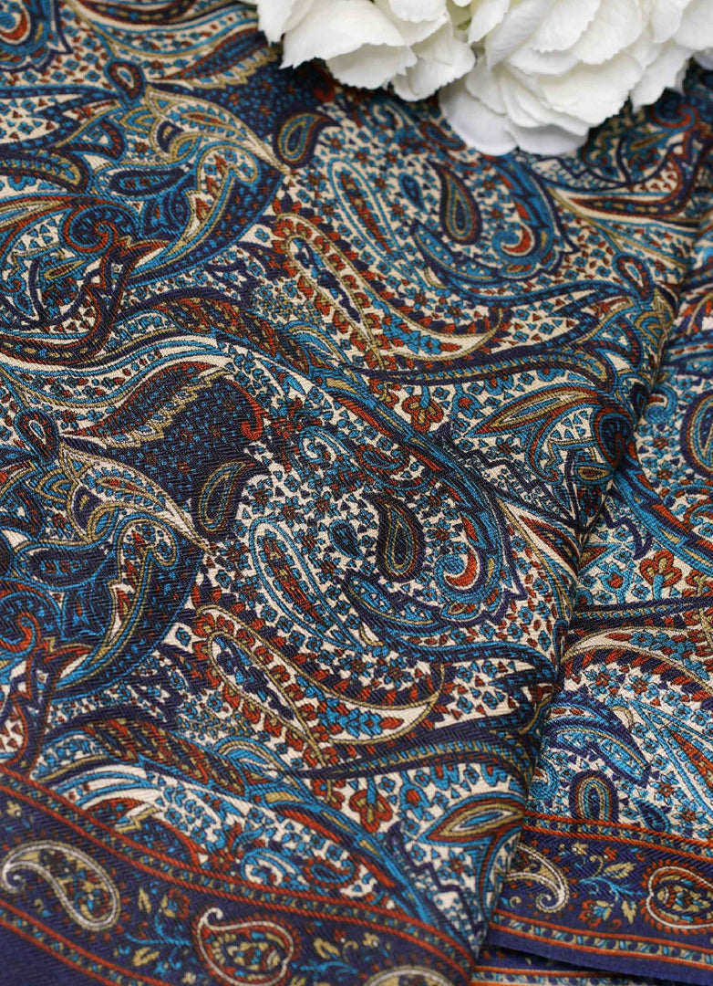 Paisley Printed half silk saree