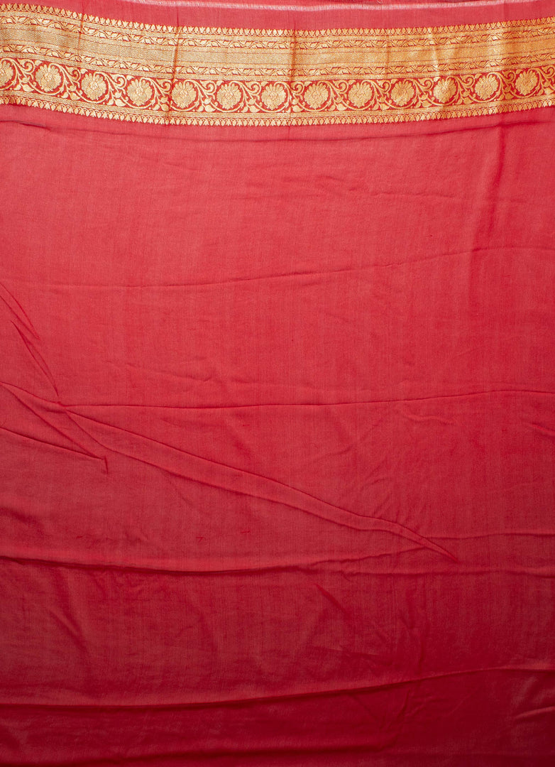 Buta Khadi Georgette Saree in Red