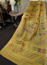 Load image into Gallery viewer, Handoven Multicolor Dhakai jamdani Pure cotton saree
