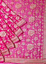Load image into Gallery viewer, All over weave Khadi Georgette Saree in Magenta
