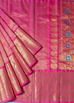 Load image into Gallery viewer, Bridal gadwal Silk Saree with kanji border

