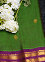 Load image into Gallery viewer, Half silk Gadwal saree
