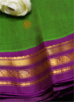 Load image into Gallery viewer, Half silk Gadwal saree
