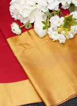 Load image into Gallery viewer, Red and golden Raw silk saree
