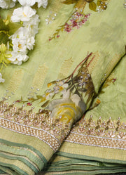 Floral banarasi silk saree
