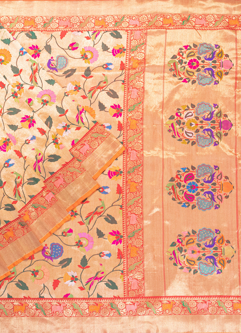 Bridal Banarasi brocade Paithani Silk Saree